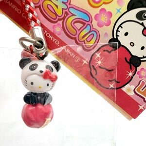 NEW Hello Kitty Gotochi Charms Keychain Strap Nezuke Japan Vintage Panda Animal